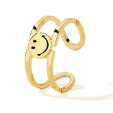 Smiley 18K Ear Cuff